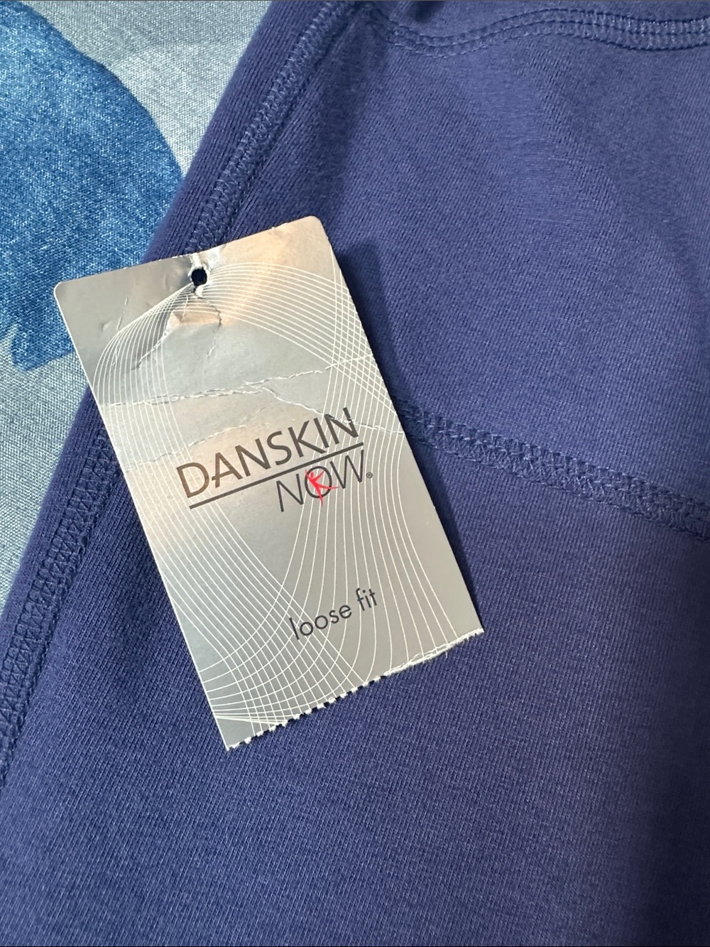 NWOT Danskin Blue Pull-On Knit Capri Pants w/Drawstring Sz XL 16-18 - Picture 4 of 9